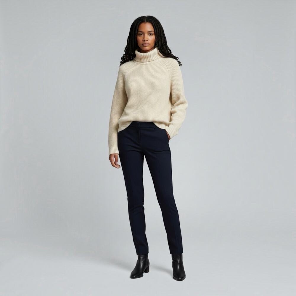 Eileen Fisher Black Stretch Twill Ankle Pants XSP Petite Pull On NWT Classic